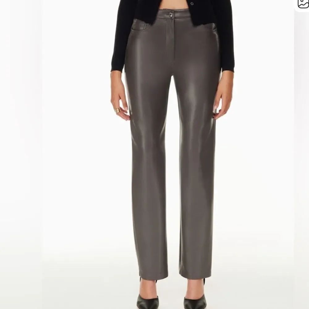 Aritzia Wilfred The Melina Wilfred Gray Vegan Leather Pants Women’s 2